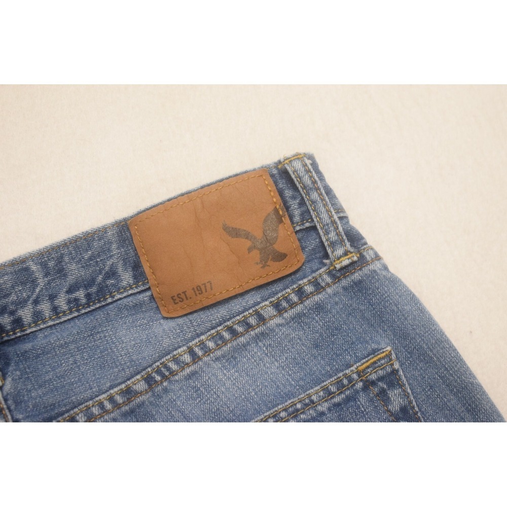 American Eagle Slim Straight Denim Blue Jeans Mens Size 28 x 32